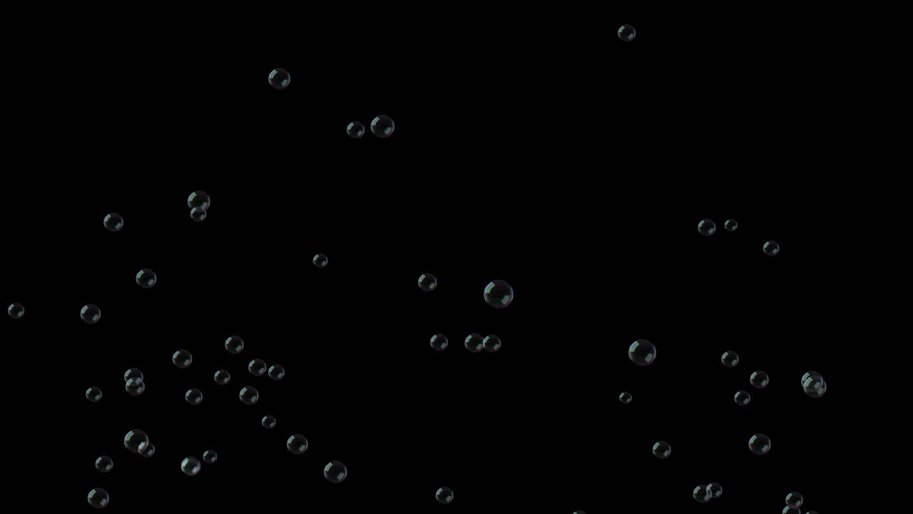 Water bubble particles float upwards