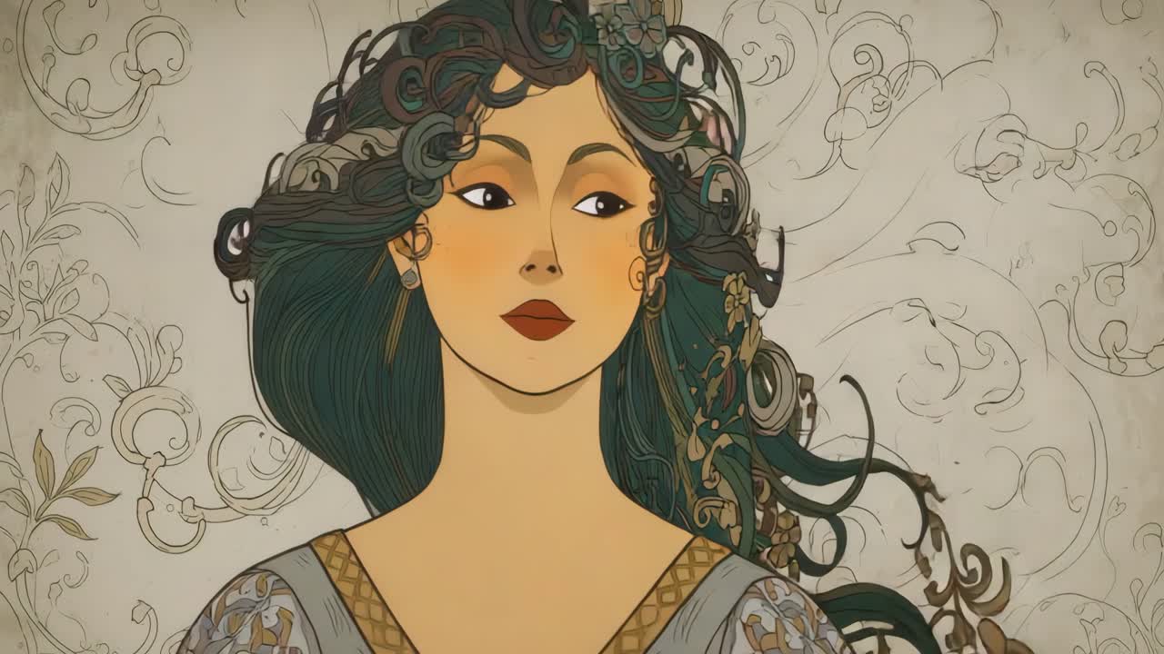 Art Nouveau Inspired Portrait