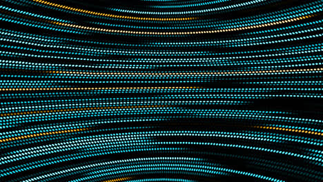 animation of blue and yellow dotted light trails moving in hypnotic motion on seamless loop