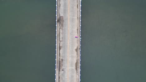 Aerial-overhead-shot-of-bridge-in-Bato-town,-Catanduanes-island,-Philippines