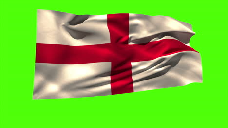 la bandera nacional de inglaterra soplando en la brisa