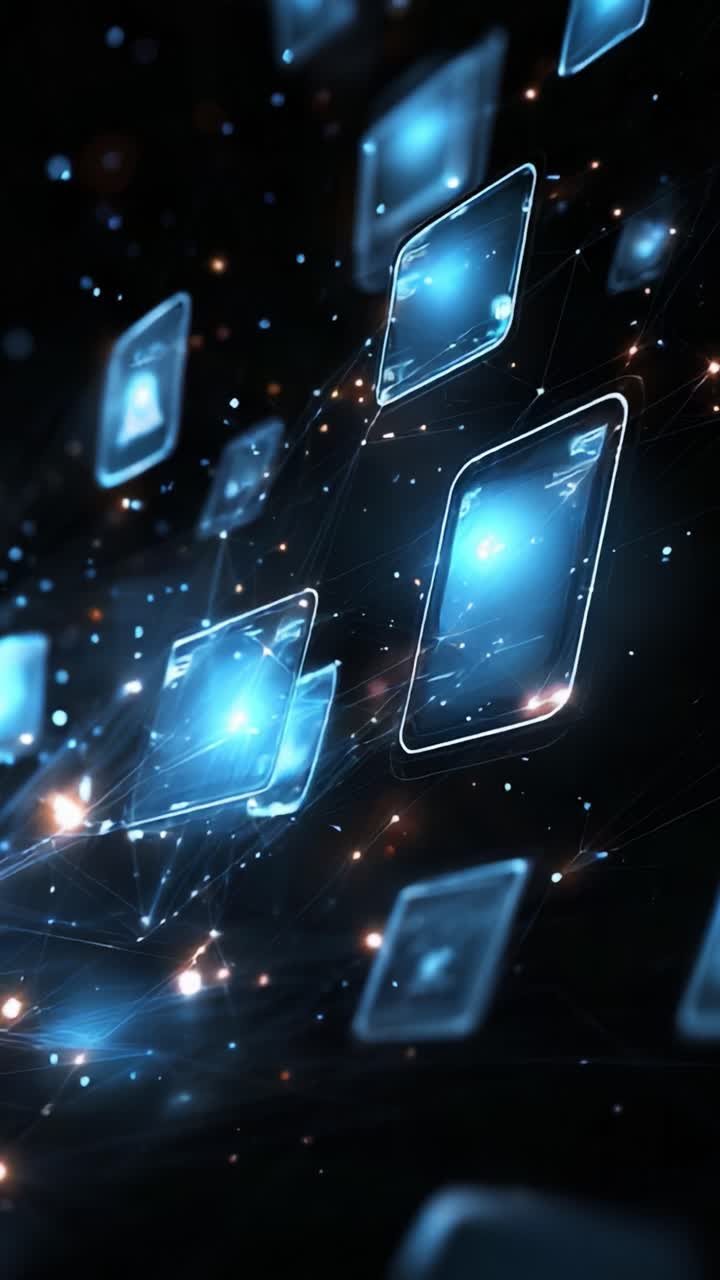 Dynamic Visualization of Data Frames Connecting Through Digital Networks Creating a Modern Technological Landscape of Information Flow in Cyber Space