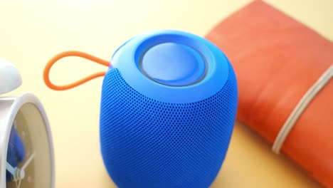 blue portable speaker