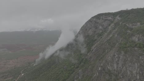 rock face profile drone shot of mt. kasigau kenya