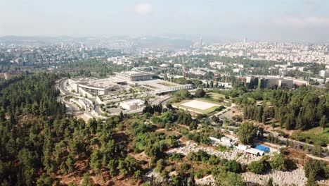 aerial footage over israel knesset parliament