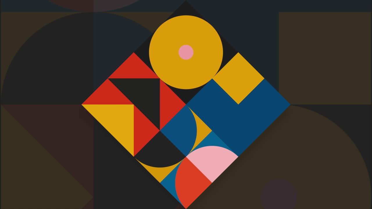 arte abstracto geométrico colorido