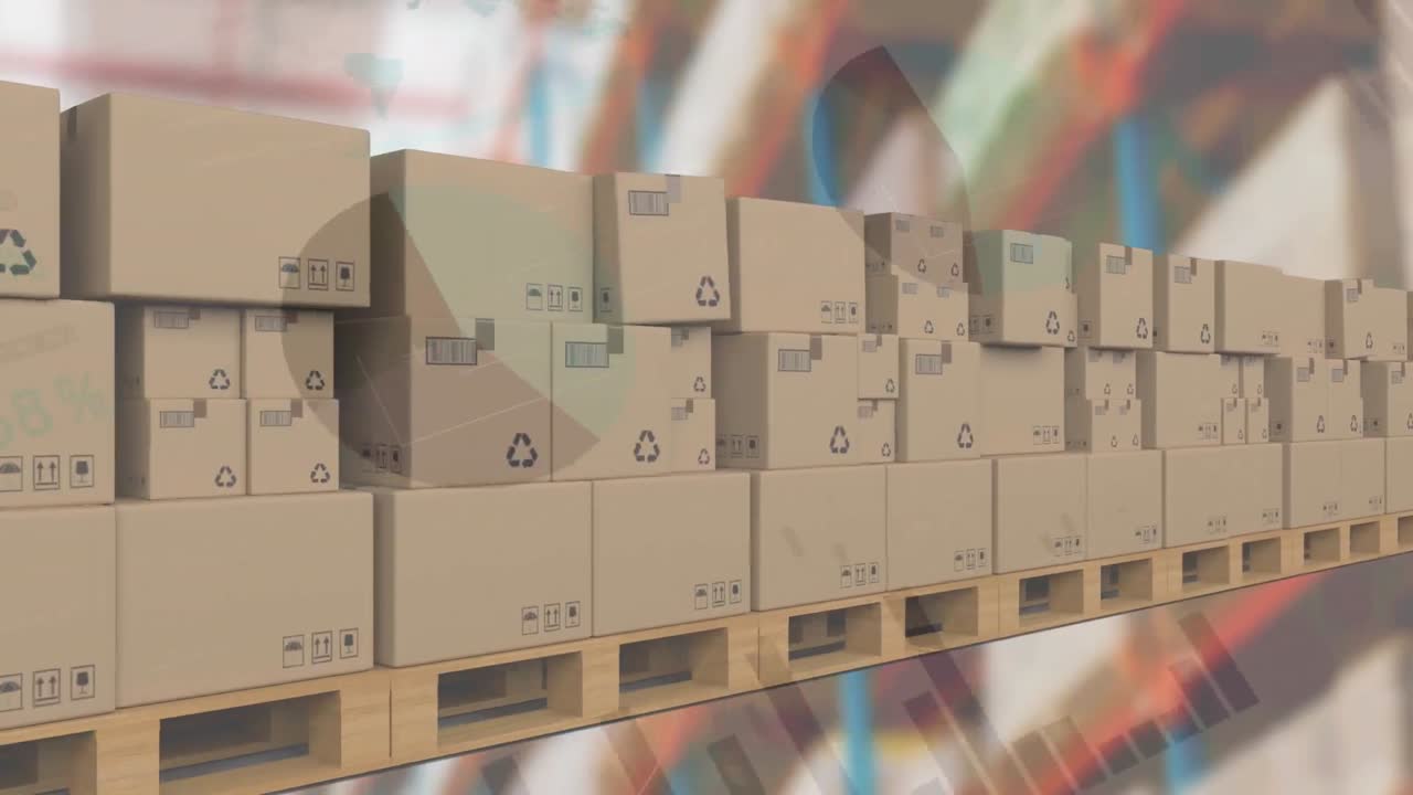 컨베이어 벨트에 있는 여러 배달 상자에 대한 통계 데이터 처리