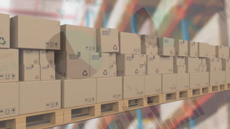 procesamiento de datos estadísticos contra múltiples cajas de entrega en la cinta transportadora