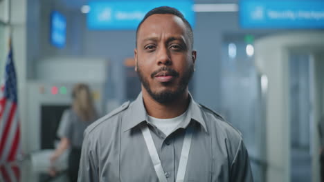 airport security guard portrait