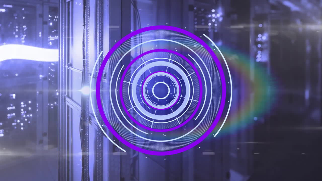 animación del alcance y procesamiento de datos a través de servidores informáticos