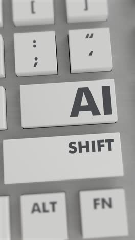 ai button pressing on keyboard vertical video