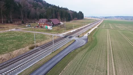 Pacific-Br01-01-202-Tren-Locomotora-A-Vapor-Viajando-A-Campo-Traviesa-En-Suiza