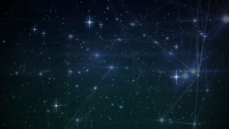 animation of stars over network of connections