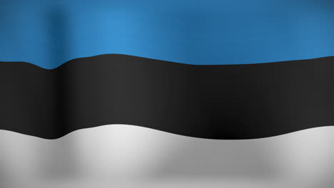 animation of moving flag of estonia waving