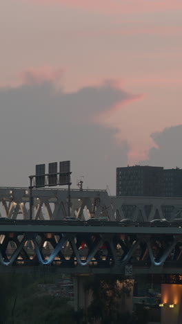 city bridge at sunset