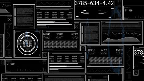 animation of digital data processing over black background