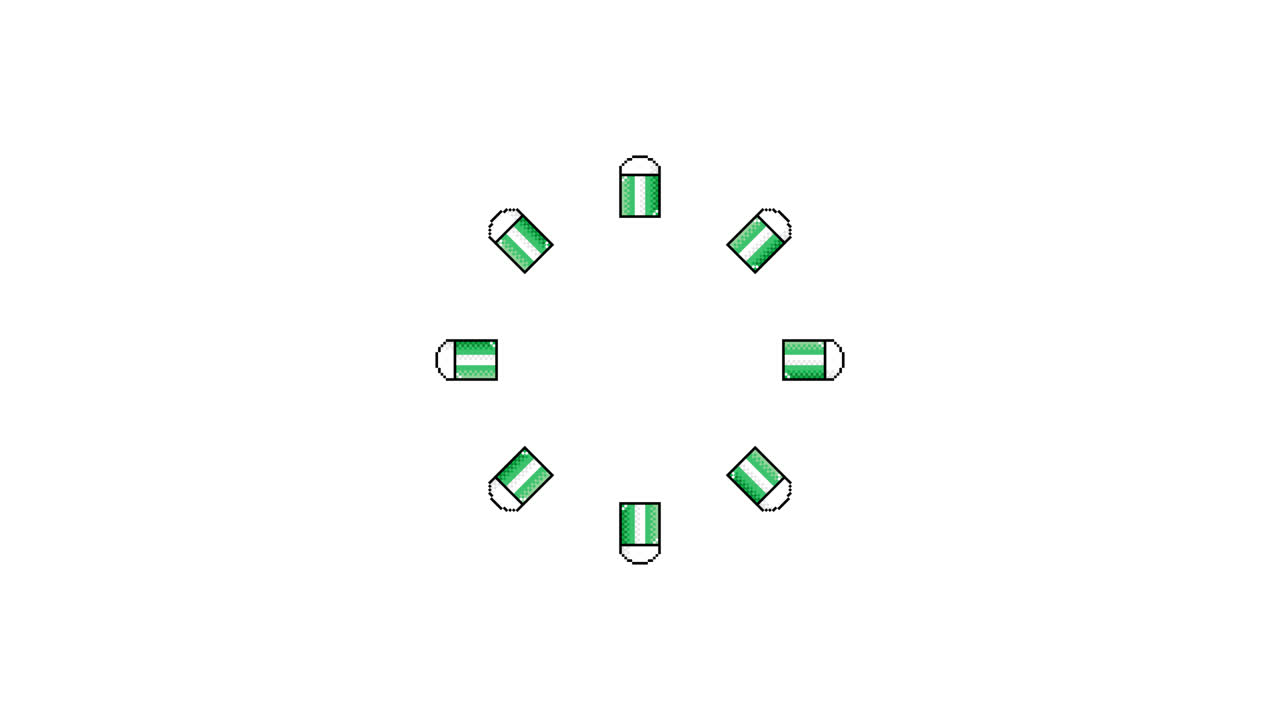 Pixel Art Eraser Spinning Circle Animated Overlay Transparent 30fps (5)