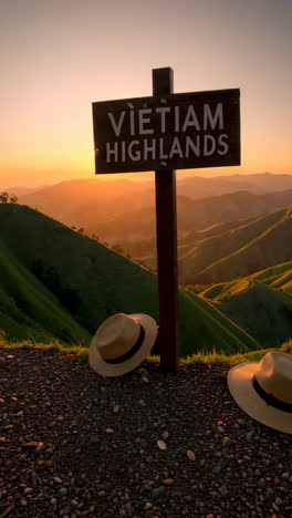 sunrise over the vietnam highlands