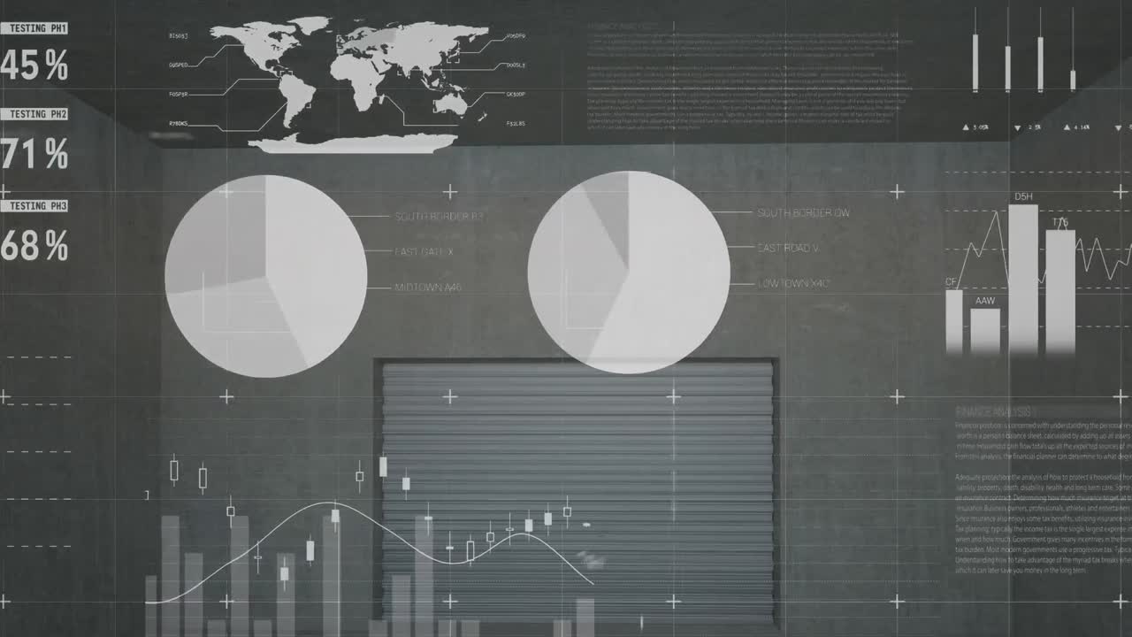 animación de las estadísticas en fondo negro