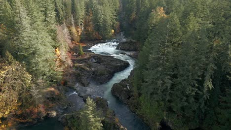 a slow decent on a waterfall in washington state shot in 4k