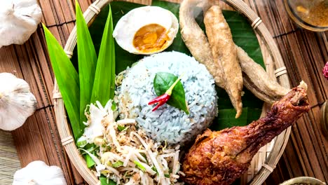 nasi kerabu or nasi ulam