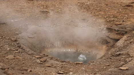 geothermal vent bubbling in slow motion