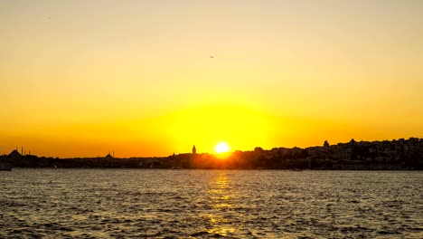 istanbul. uskudar view at sunset in turkey.