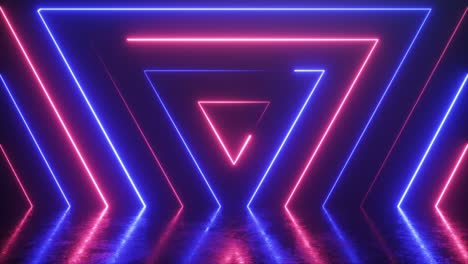 neon geometric triangles background