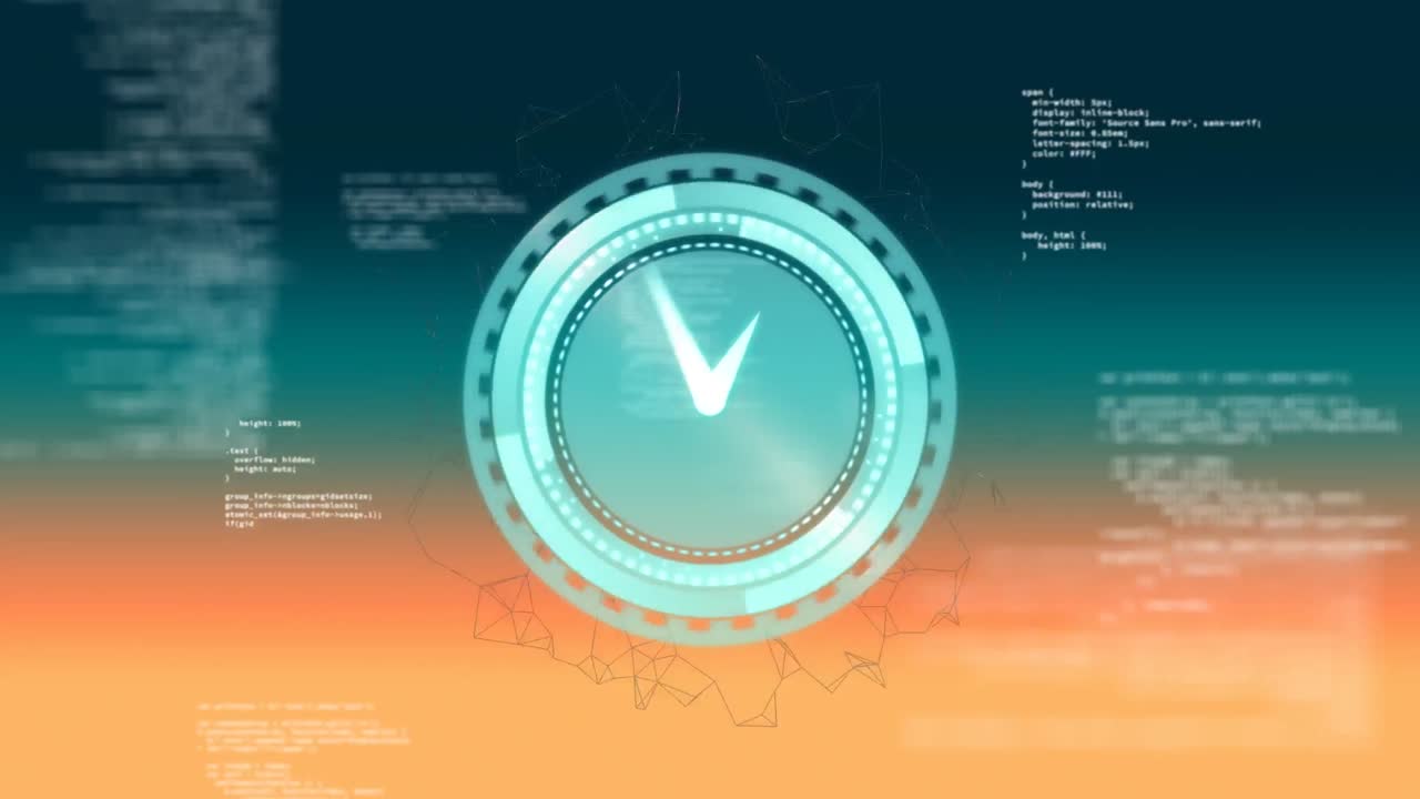 animación de reloj que se mueve rápido y procesamiento de datos
