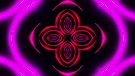 flying under red neon arches. kaleidoscope vj loop.
