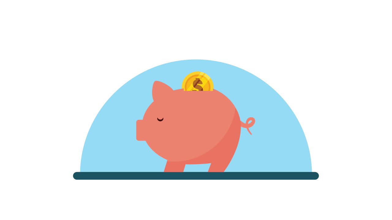 economy and finances piggy savings