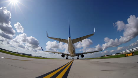 airplane on the taxiway