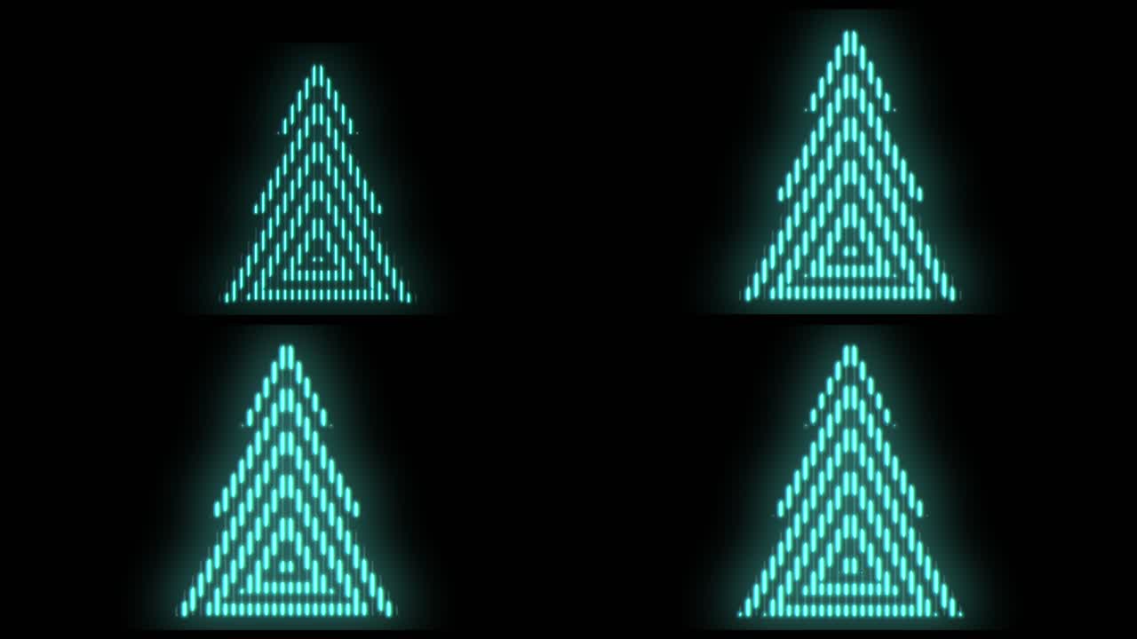 네온 불빛이 있는 현대적인 녹색 크리스마스 트리 패턴