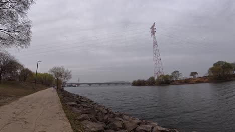 tranquil scene at yanghwa hangang riverside park in seoul, south korea - pov