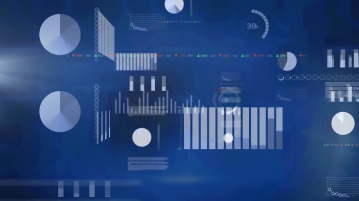 Animation of statistics recording and data processing over digital screen