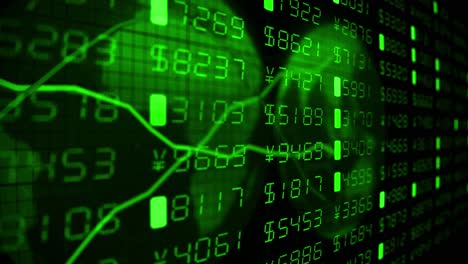 diagramas financieros tickers números datos comerciales dinero mercado de valores comercio 4k