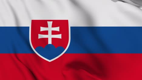 slovakia flag seamless waving animation