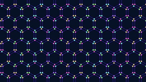 Abstraktes-Geometrisches-Sechseckmuster-Mit-Neonfarbenem-Licht