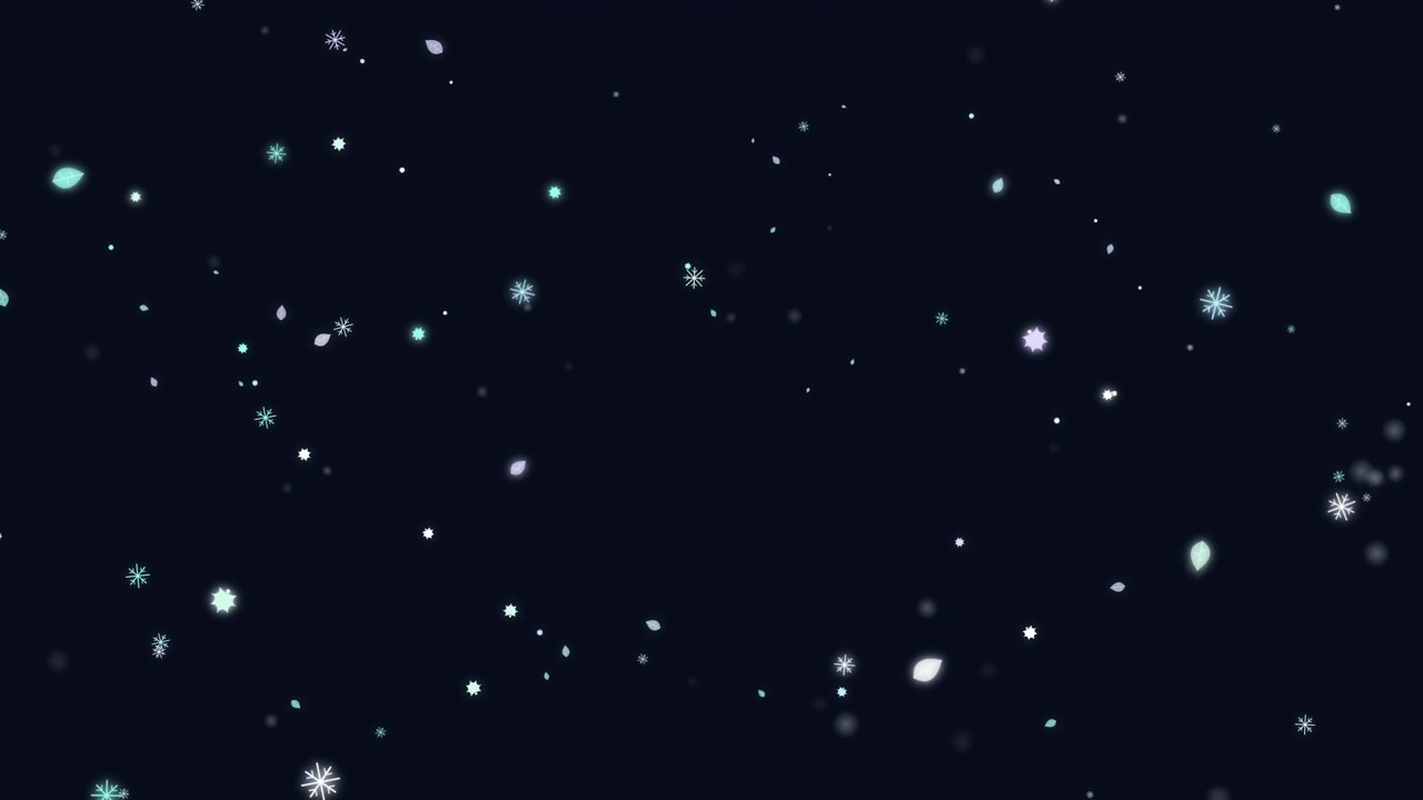 Animated Snowflakes Falling Against a Dark Background