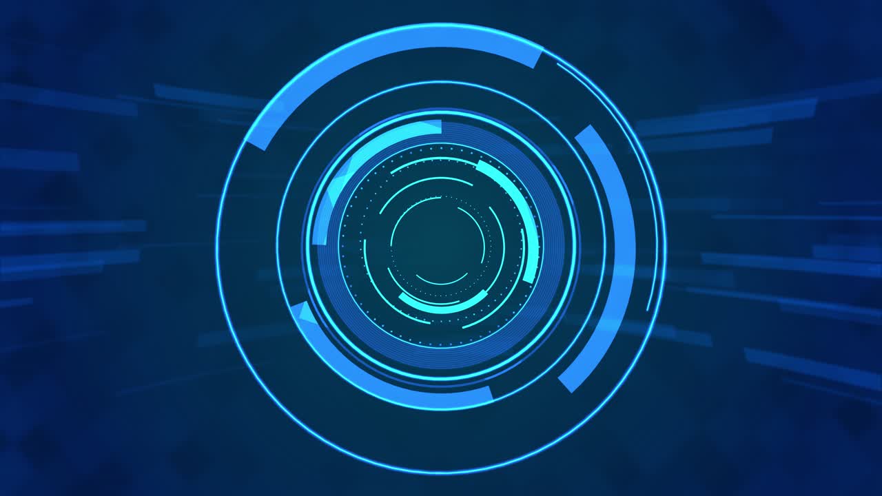 Abstract 3d 4k circular flares tunnel shapes forms cyber hud interface geometric cell loop