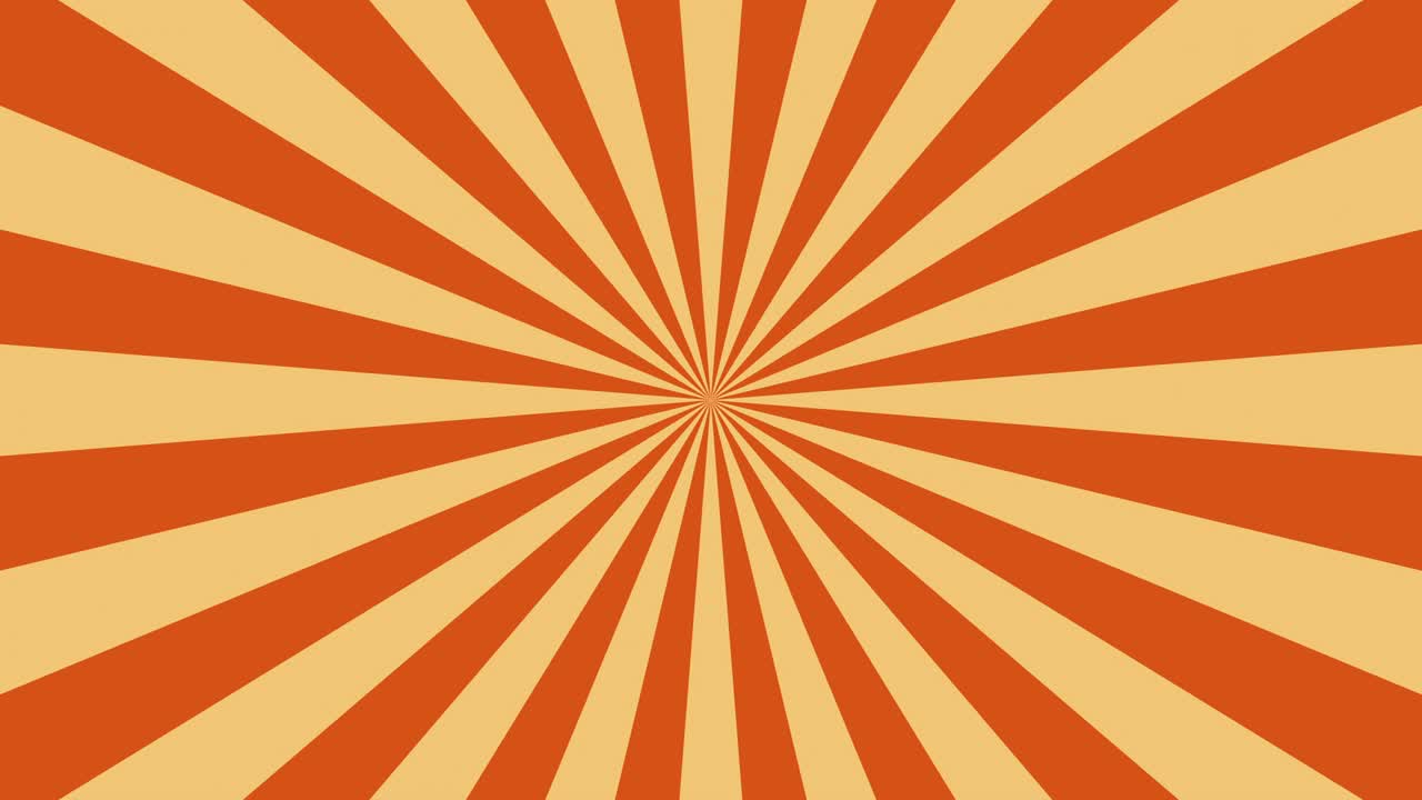 추상적인 원활한 모션 그래픽 루프 애니메이션 배경은 레트로 팝 아트 스타일의 오렌지 빛으로