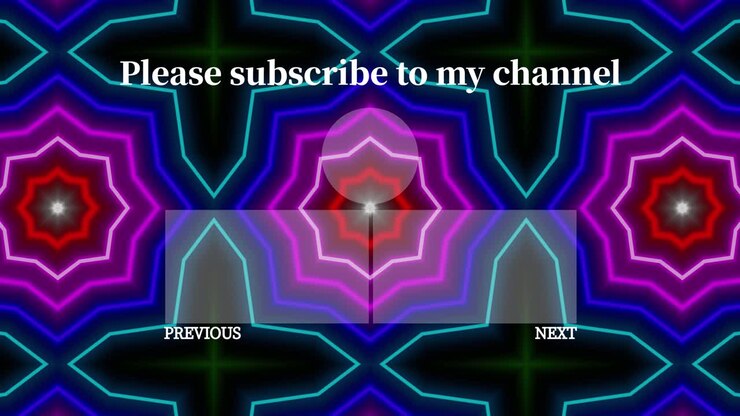 Grafica in movimento per schermata finale con motivo insegna al neon