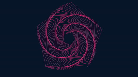 líneas en espiral de color rosa vibrante sobre un fondo oscuro