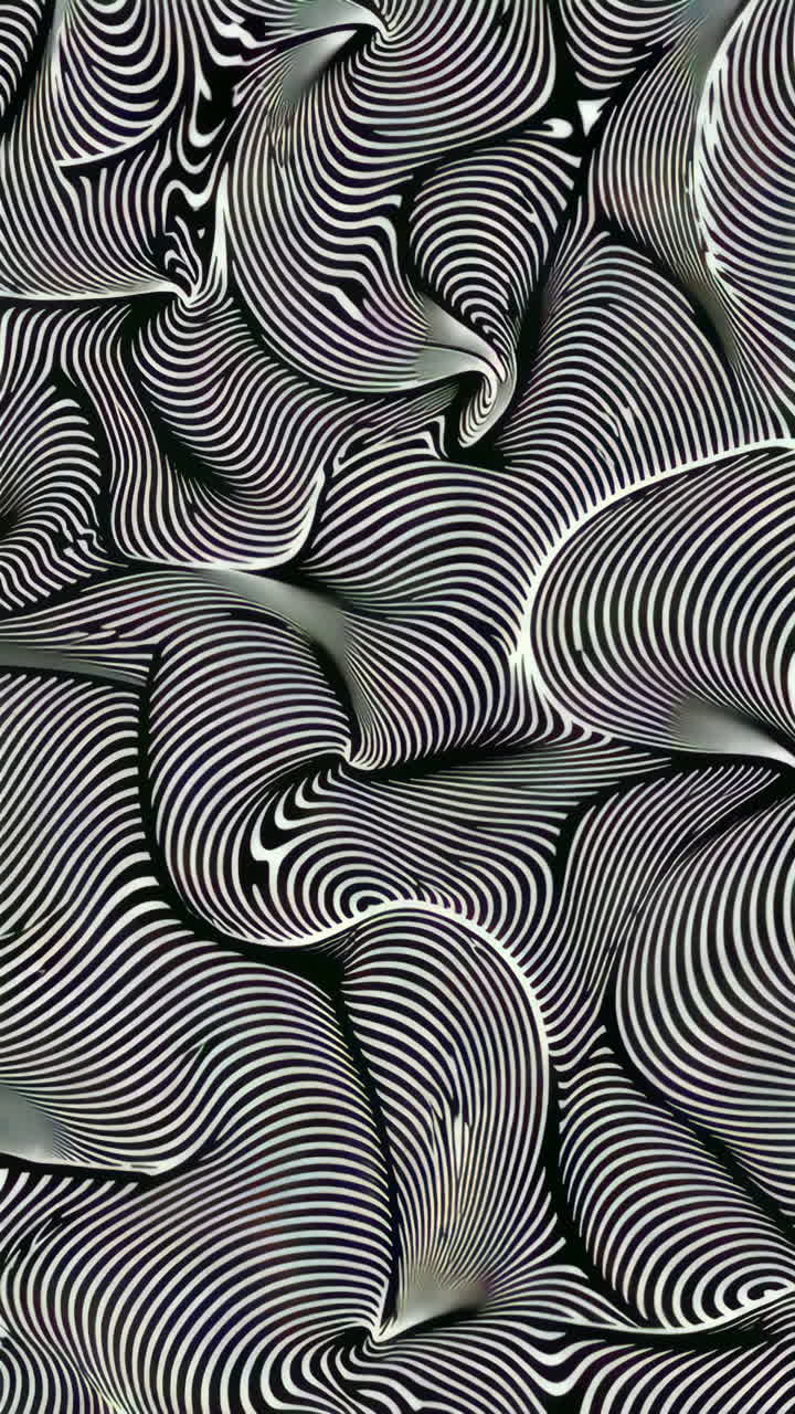 Abstract Black and White Swirling Lines Pattern