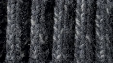 close-up of grey and white knitted fabric texture