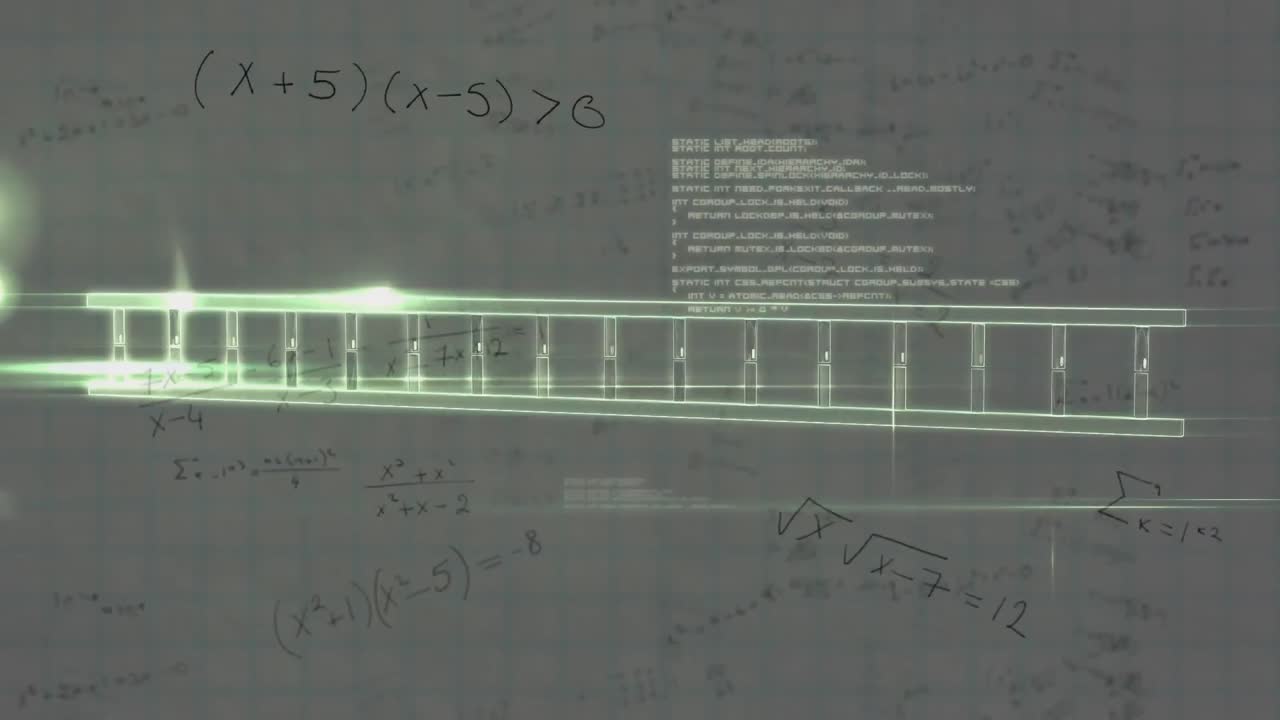 Animation of dna sequencing and medical data processing on grey background
