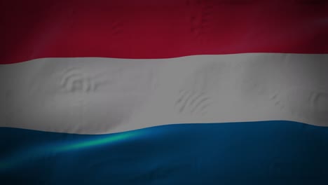 a high-quality footage of 3d netherlands flag fabric surface background animation