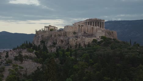 acropolis of athens at sunset