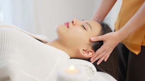 head massage at a spa