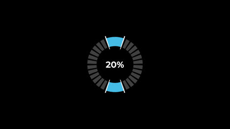 Pie-Chart-0-to-25%-Percentage-Infographics-Loading-Circle-Ring-or-Transfer,-Download-Animation-with-alpha-channel.